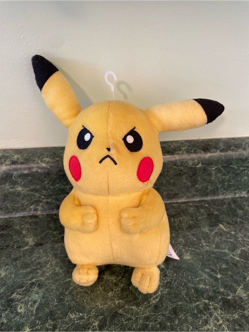 TOMY Pokemon Angry Pikachu Plush Stuffed Animal Hanging Toy Nintendo Moody